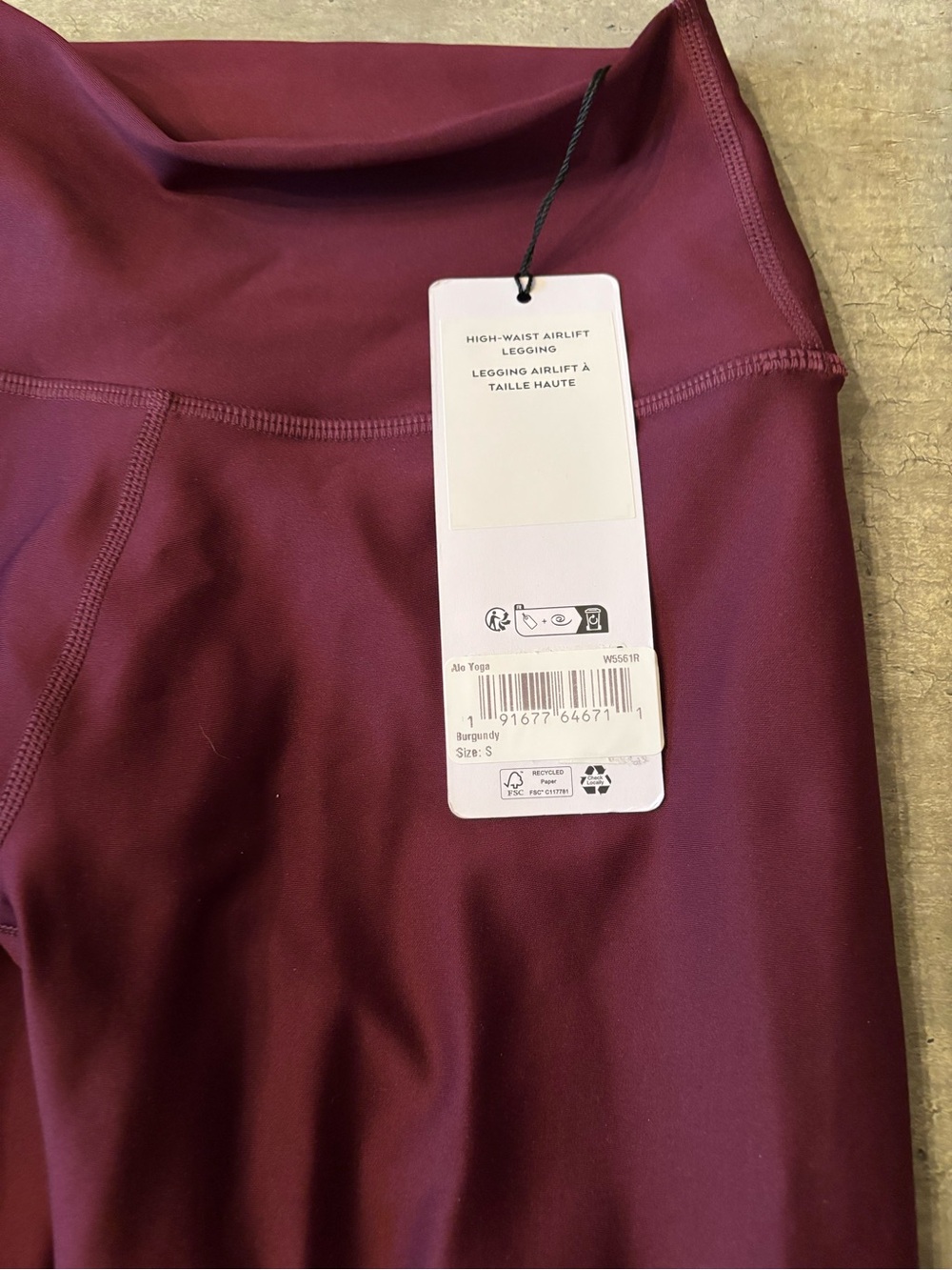 ALO Yoga Deep Wine Button-Up Top and high waist airlift leggings. - Picture 12 of 14